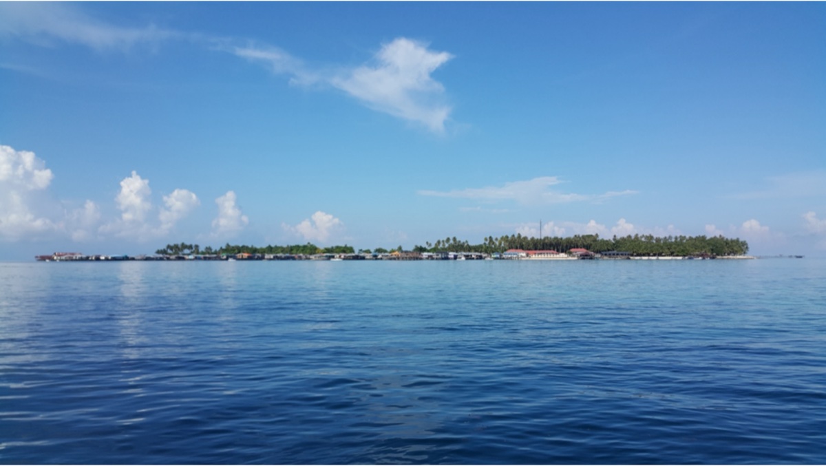 Village on Pulau Mabul, off the coast of Sabah