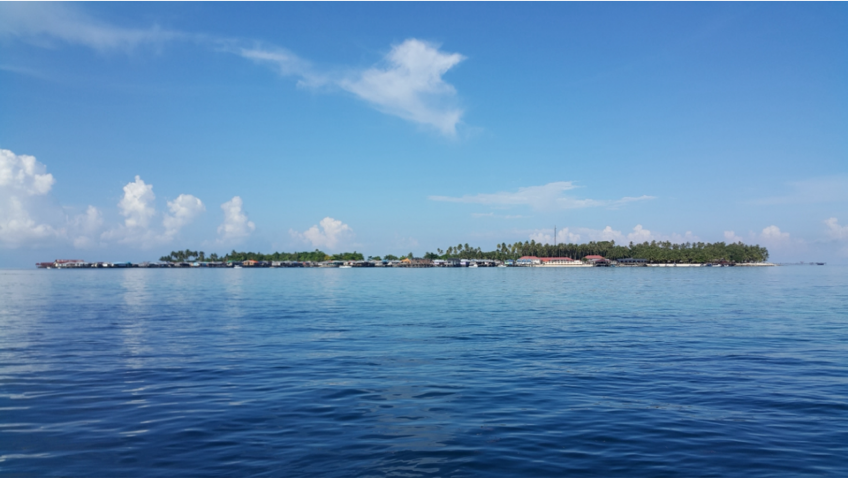 Village on Pulau Mabul, off the coast of Sabah